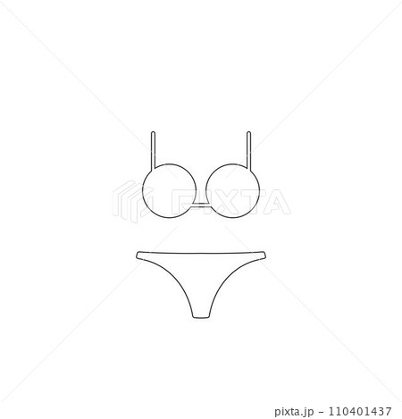 Swimsuits or Bikini Icon isolated on white background Swimsuits or Bikini Icon isolated on white background 110401437