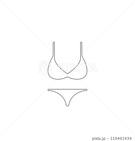 Swimsuits or Bikini Icon isolated on white background Swimsuits or Bikini Icon isolated on white background 110401439