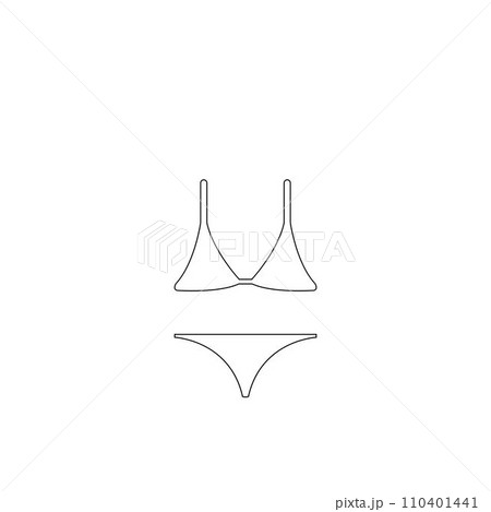 Swimsuits or Bikini Icon isolated on white background 110401441