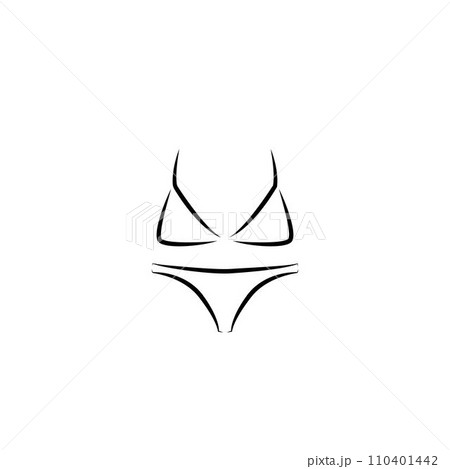 Swimsuits or Bikini Icon isolated on white background Swimsuits or Bikini Icon isolated on white background 110401442