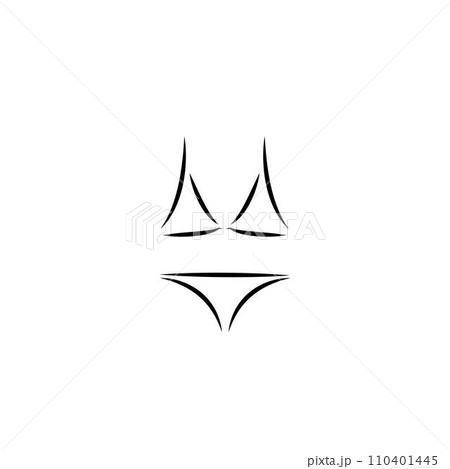 Swimsuits or Bikini Icon isolated on white background Swimsuits or Bikini Icon isolated on white background 110401445