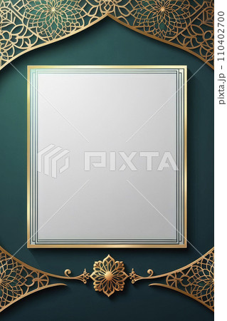 Ramadan Kareem, Ramadhan or Eid mubarak decorative frame. Islamic background with arabic pattern. Ramadan Kareem, Ramadhan or Eid mubarak decorative frame. Islamic background with arabic pattern. 110402700