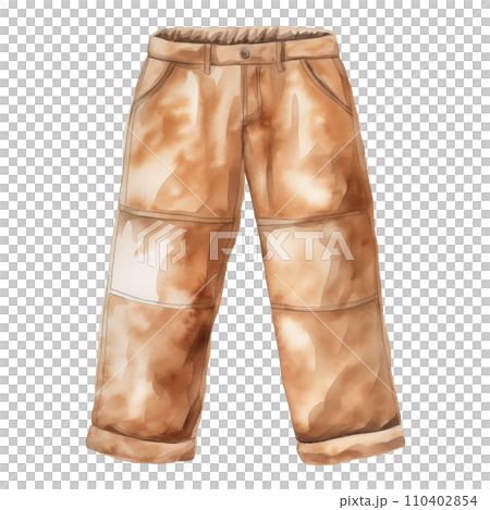 Winter trouser, winter accessories, watercolor illustration Winter trouser, winter accessories, watercolor illustration 110402854