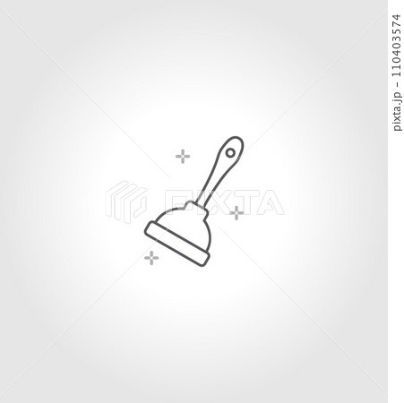 Plunger icon, out line vector icon Web icon simple thin line vector icon. toilet plunger icon 110403574