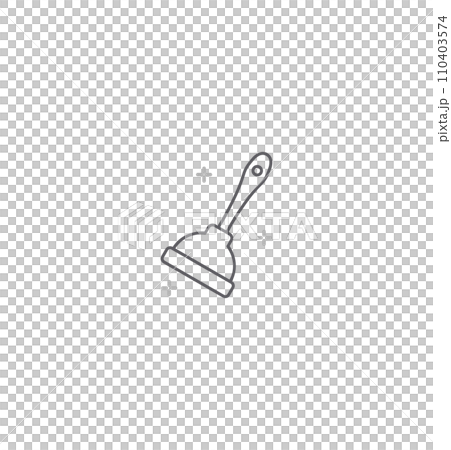 Plunger icon, out line vector icon Web icon simple thin line vector icon. toilet plunger icon 110403574