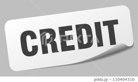 credit sticker. credit labelのイラスト素材 [110404310] - PIXTA