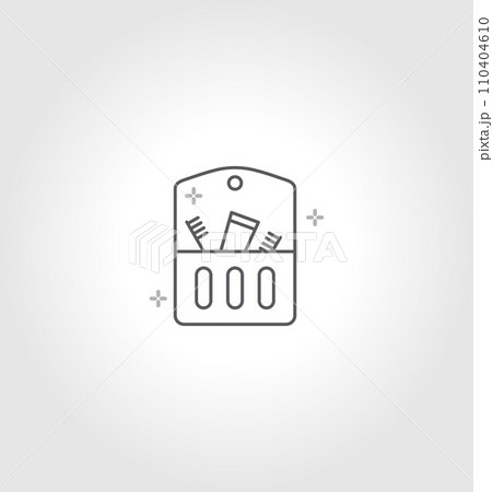 Vector Icon Related to Bathroom. Contains such Icons as Bathroom rack. isolated on white background Vector Icon Related to Bathroom. Contains such Icons as Bathroom rack. isolated on white background 110404610