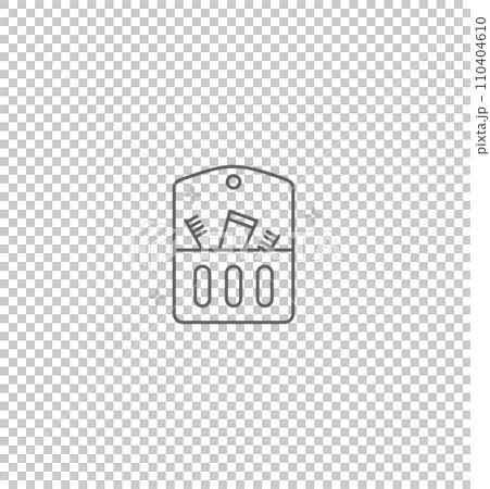 Vector Icon Related to Bathroom. Contains such Icons as Bathroom rack. isolated on white background 110404610