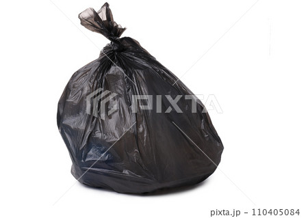 PNG, Garbage in black trash bag, isolated on white background PNG, Garbage in black trash bag, isolated on white background 110405084
