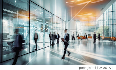 Business people walking in the office 110406151