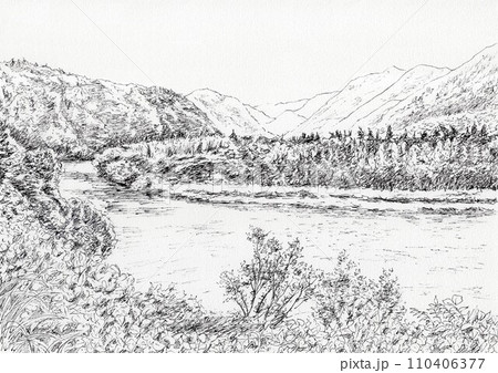 阿武川の流れ 110406377