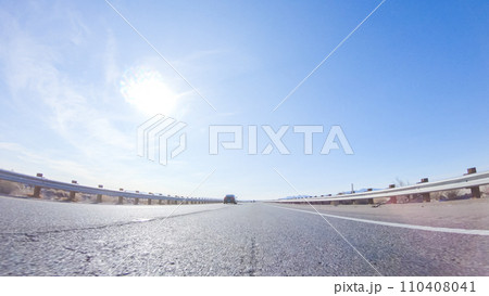 Embarking on a road trip from Nevada to California, driving on Highway 15 during the day offers scenic views and an exciting journey between states. 110408041