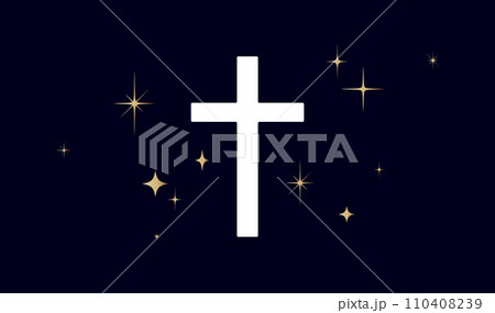 Christian religious cross sign 110408239