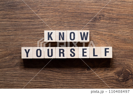 Know yourself - word concept on building blocks, text Know yourself - word concept on building blocks, text 110408497