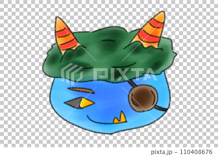 Cute blue demon illustration Cute blue demon illustration 110408676