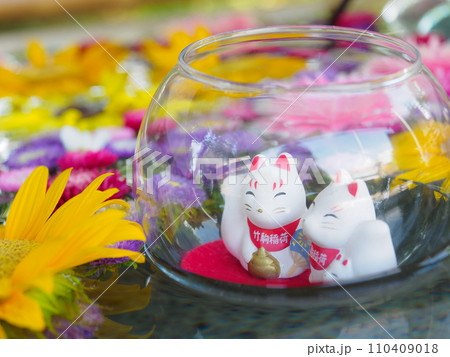 竹駒神社の花手水 110409018