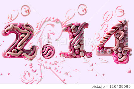 ピンク背景の文字のAI画像 ピンク背景の文字のAI画像 110409099