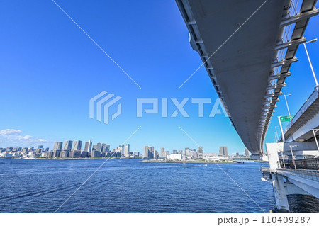 【東京】レインボーブリッジから見る風景も、とても綺麗で良かった。 110409287