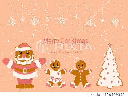 Merry Christmas card. Celebrating New Year and Christmas 110409392