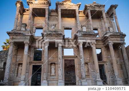 Celsus Library in ancient city Ephesus, Anatolia in Selcuk, Turkey. . High quality photo 110409571