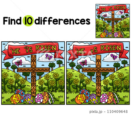 Christian He Is Risen Find The Differences 110409648