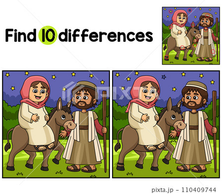 Christian Mary and Joseph Find The Differences 110409744