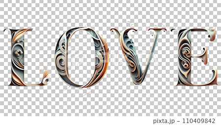 AI image character written as LOVE AI image character written as LOVE 110409842