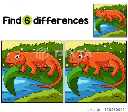 Newt Animal Find The Differences Newt Animal Find The Differences 110410005