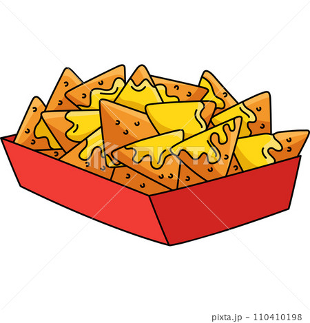 Nachos Cartoon Colored Clipart Illustration 110410198