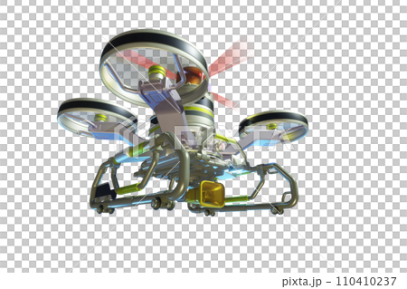 警察ドローン(スピーカー装備型：透過素材バージョン) 110410237