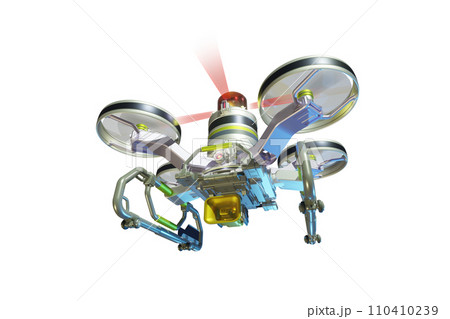 警察ドローン(スピーカー装備型：透過素材バージョン) 110410239