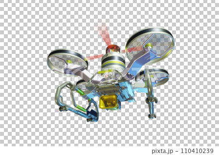 警察ドローン(スピーカー装備型：透過素材バージョン) 110410239