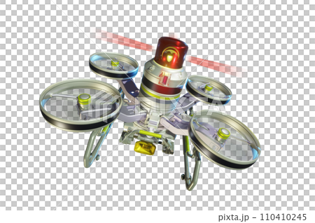 警察ドローン(スピーカー装備型:透過素材バージョン) 警察ドローン(スピーカー装備型:透過素材バージョン) 110410245