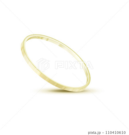 Isolated realistic yellow raw onion ring, vegetable. 3d vector pungent round piece of tuber, releasing sharp aroma. Its translucent, crisp texture promises bold, savory kick to culinary meals, salads 110410610