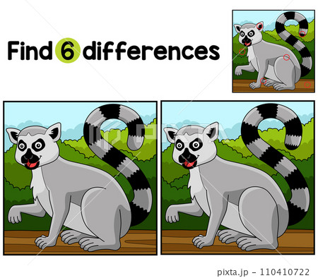 Katta Animal Find The Differences  110410722