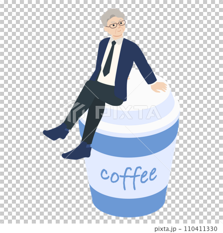 Illustration of a senior businessman 110411330