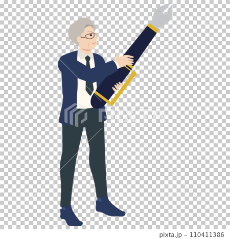 Illustration of a senior businessman Illustration of a senior businessman 110411386