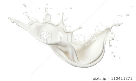 Splash of milk or cream isolated on white Splash of milk or cream isolated on white 110411873