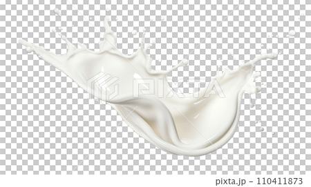 Splash of milk or cream isolated on white Splash of milk or cream isolated on white 110411873