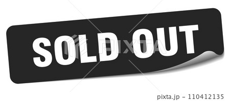 sold out sticker. sold out labelのイラスト素材 [110412135] - PIXTA
