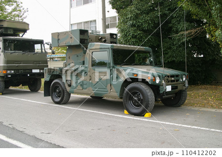 駐車中の陸上自衛隊 93式近距離地対空誘導弾 駐車中の陸上自衛隊 93式近距離地対空誘導弾 110412202