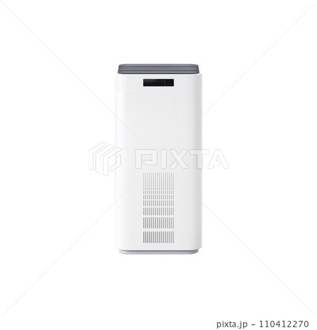 Air purifier, realistic vector humidifier and home conditioner, household appliance in 3D object. House climate control and air filter electronic device, isolated realistic domestic air purifier 110412270