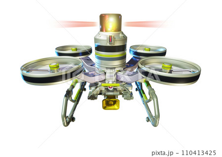 警察ドローン(白バックバージョン) 110413425