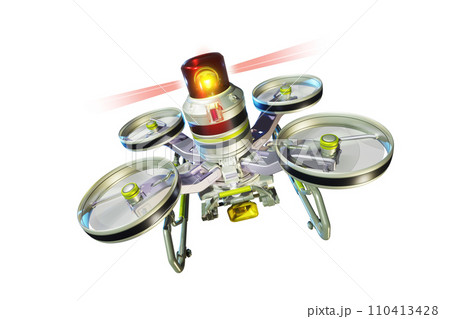 警察ドローン(白バックバージョン) 110413428