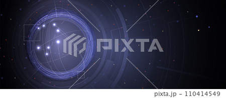 Modern cloud technology. Integrated digital web concept background 110414549