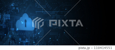 Modern cloud technology. Integrated digital web concept background 110414551