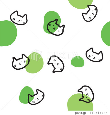 Cats - Seamless pattern, Cute background 110414587