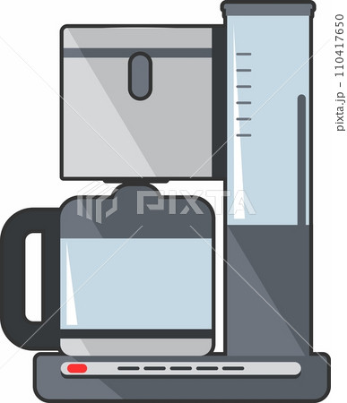 Electric Coffee Maker Icon in flat style. Vector Illustration 110417650
