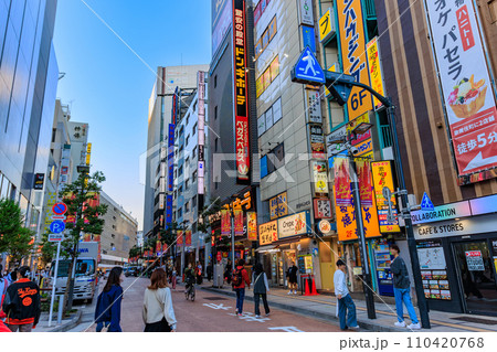東京　新宿区　JR新宿駅 東南口広場付近の都市風景 110420768