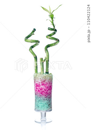Glass jar with bamboo Glass jar with bamboo 110422124